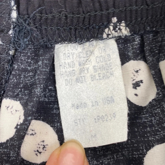 Black and white polkadot zip up retro regency pleated flare pin up skirt small - Picture 9 of 14